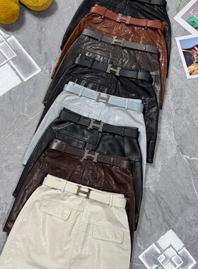 2026新款真皮皮裙女时尚百搭半身裙A字裙显瘦短裙一步裙