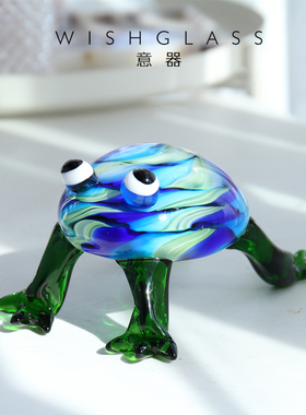 意器琉璃摆件子母龟动物可爱