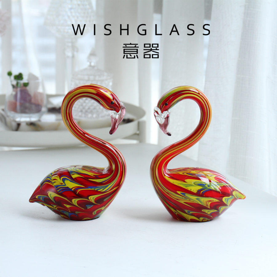 意器 琉璃摆件火烈鸟玄关书桌边几电视柜礼物样板间酒店软装摆设,家居饰品,装饰摆件,淘宝优惠券,粉丝福利购,淘宝优惠卷
