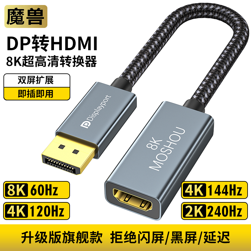 魔兽转接线DP1.4转HDMI2.1