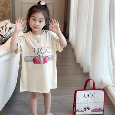 复古短袖大白兔子动物图案T恤