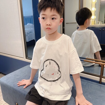 儿童短袖t恤26新款夏季男童女童中大童纯棉上衣半袖工装裤速干裤