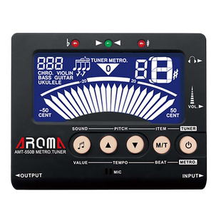 阿诺玛AMT-550B吉他贝斯调音器萨克斯单簧管校音定音三合一节拍器