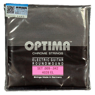 德国 OPTIMA欧帝玛 4028琴弦镀铬电吉他弦防锈09 10一套六根装