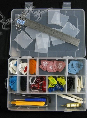 琦材 IM 乐手 拨片 指套 配件 DIY 收纳盒 (24格)