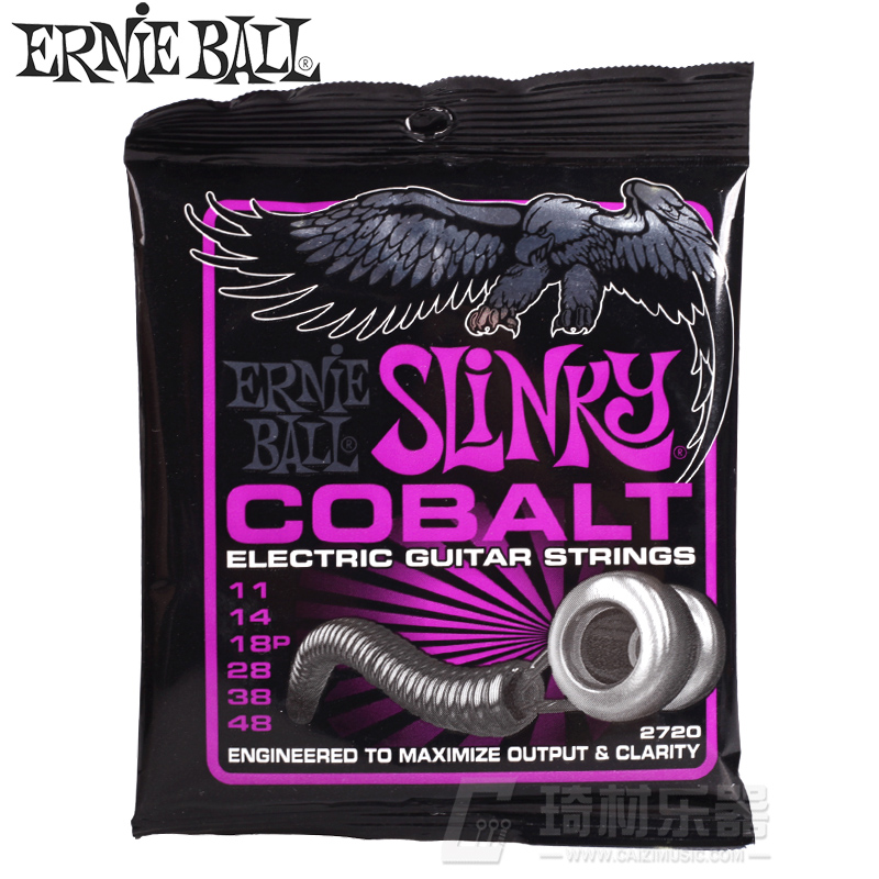 正品行货 ERNIE BALL 2720 覆膜钴缠绕电吉他琴弦 电吉他弦 11-48