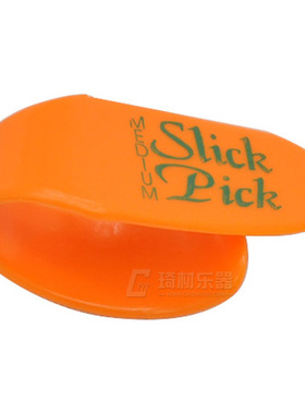 美国 Fred Kelly 迭尔林 橙色平滑头吉他指套 拇指拨片 中