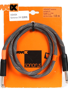 琦材 VOVOX Sonorus Protect A 1米 吉他乐器通用连接线 双直头