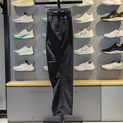 李宁直筒男子加绒保暖宽松运动裤