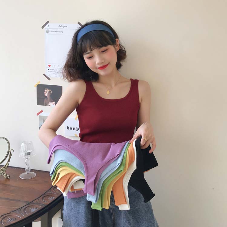 Real photo real price candy color versatile vest