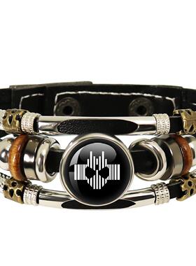 假面骑士帝骑龙骑时王时光宝石皮绳手链复古手饰