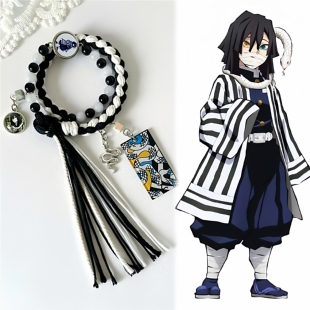 日漫鬼灭之刃周边蛇柱伊黑小芭内同人印象手链可调节长度手绳手环