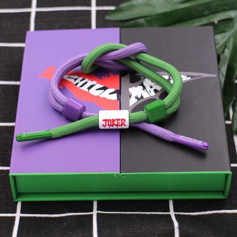 jit电竞小狮子蝙蝠侠小丑联名雏菊编织情侣男女鞋带手链手环