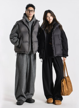 情侣马甲2026年男女款宽松休闲羽绒服九成品衣皮翻新加厚定制加工