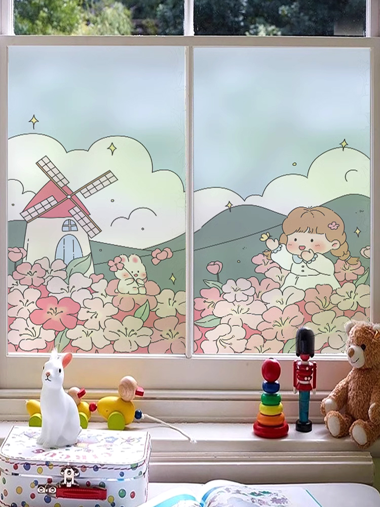 卫生间窗户贴纸防走光透光不透人