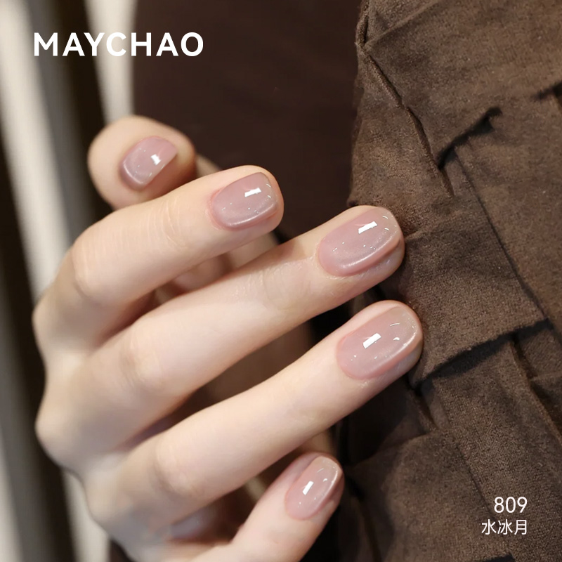 美潮水冰月玻璃珠猫眼指甲油胶