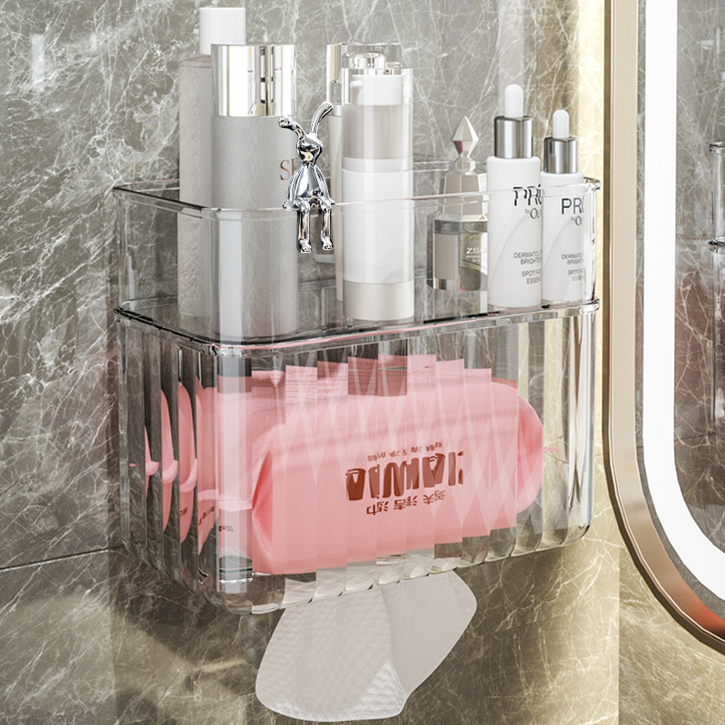 卫生间纸巾盒壁挂式免打孔