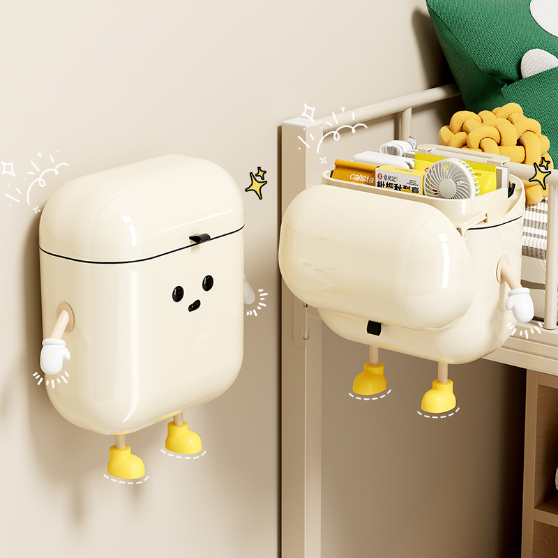 宿舍床上垃圾桶壁挂式带盖住校大学生必备好物床边悬挂式上铺神器