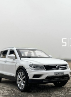 仿真大众途观L合金SUV汽车模型六开门回力声光车模收藏摆件玩具车