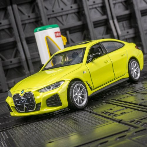 仿真宝马i4 M50合金汽车模型回力声光BMW新能源轿车玩具车模摆件