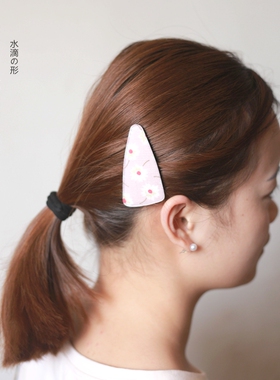 日本KAMIPITA刘海贴布艺发帖儿童水滴可爱碎发贴魔术贴头饰发饰女