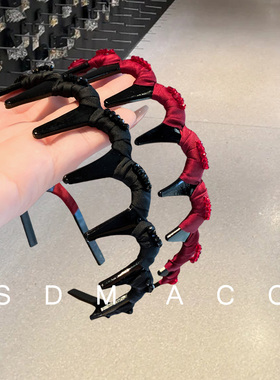 高级感手作布艺缠绕发卡时尚气质增高颅顶显脸小发卡头饰简约百搭