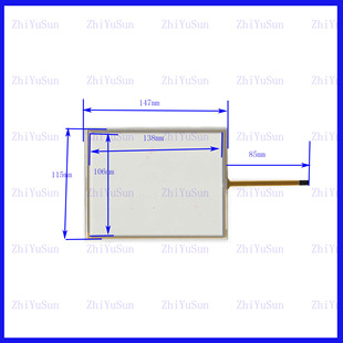 115 6.4寸工控触摸手写外屏幕玻璃质量好灵敏 147 115mm