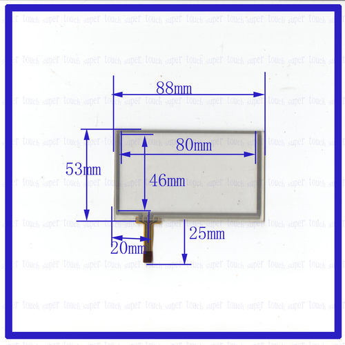 3.6寸触摸手写外屏幕 四线电阻 88mm*53mm PDA数码通用屏88*53