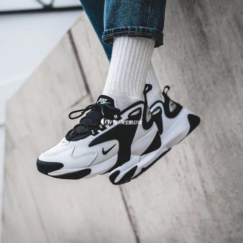 耐克黑白男女纯白复古休闲老爹鞋