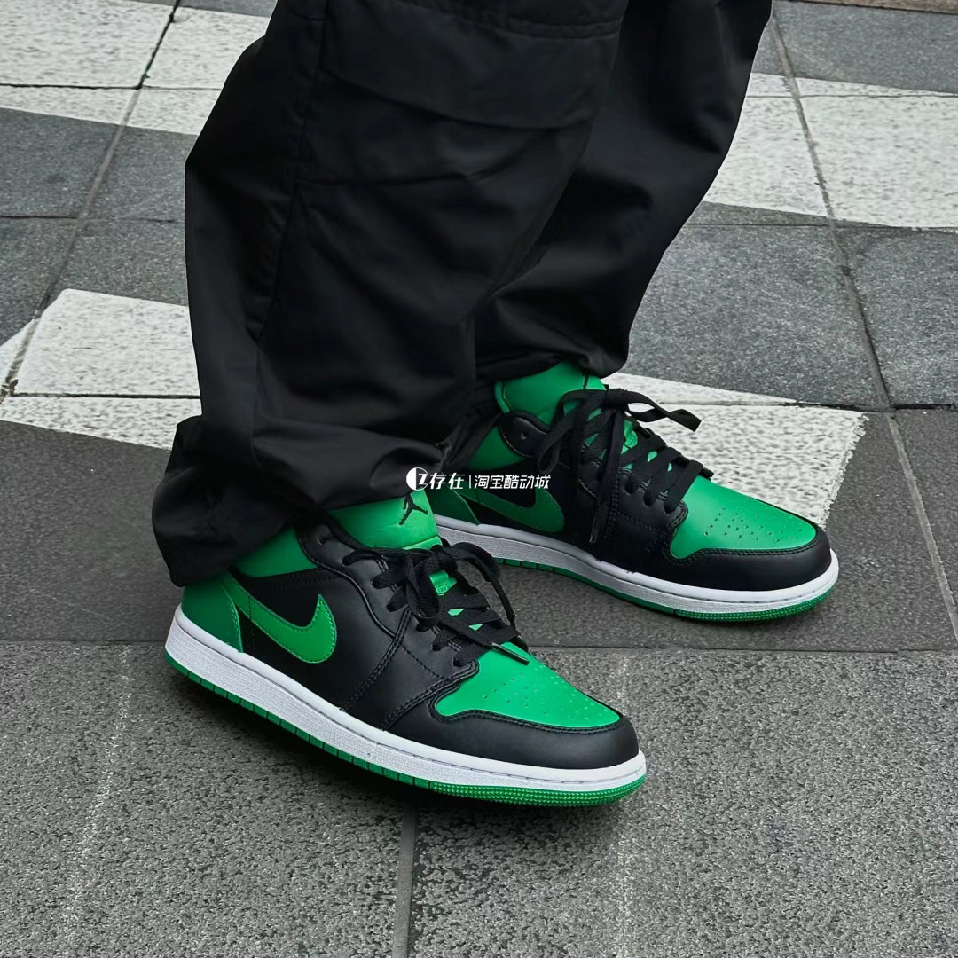 Air Jordan 1 AJ1 黑绿脚趾白蓝男女低帮复古篮球鞋553560 FV5948