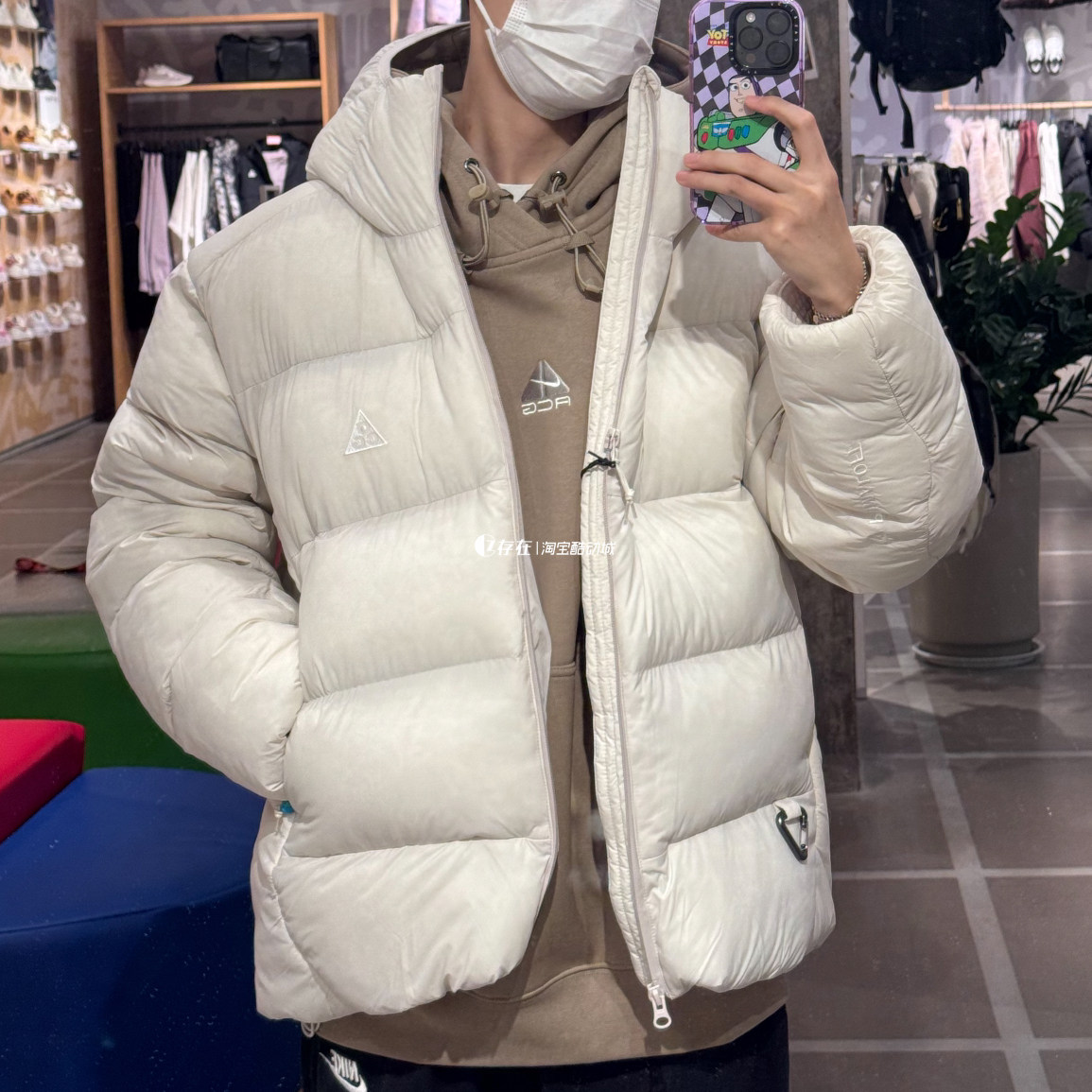 NIKE/耐克ACG 冬季白色保暖连帽宽松休闲加厚百搭棉衣FV8911-104