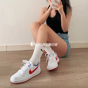 复古休闲板鞋 DM2420 Borough女子白红小白鞋 Nike耐克Court 839985