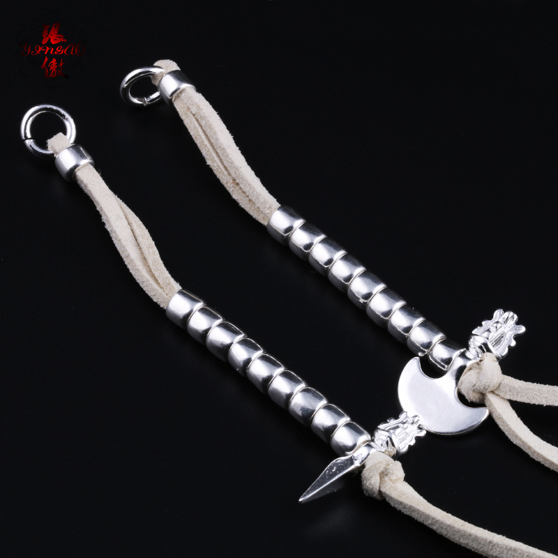 银傲 复古绒刀背云计数器记子 手串108DIY文玩配饰星月配件