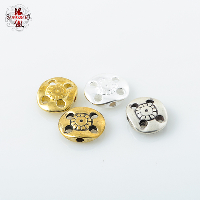 银傲 复古黄铜背云 计数夹 星月小金刚手串108文玩DIY配件配饰