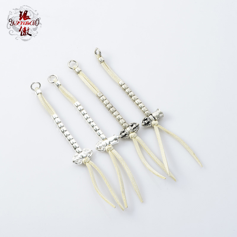 银傲 复古金刚杵背云计数器藏式记数手串把件散珠紫檀配件配珠