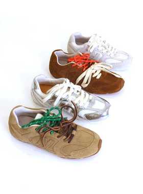 PaiJiao/春季复古真皮德训鞋透气网面运动鞋平底系带休闲鞋240315