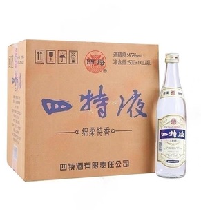 四特酒厂52度四特液莲四简装 6瓶 12瓶绵柔特香调香白酒 500ml