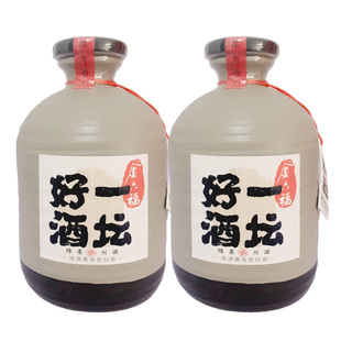 2瓶兼香型白酒老酒 1瓶 2017年产 金六福一坛好酒40.8度陶坛500ml