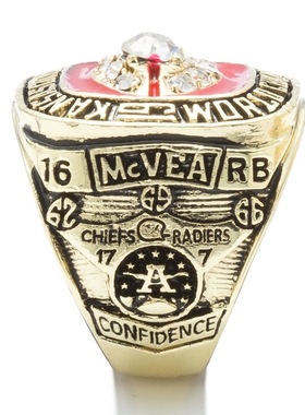 华杰 NFL 1969-1970赛季Super Bowl堪萨斯城酋长队官方戒指