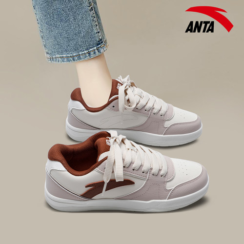 安踏女鞋板鞋低帮休闲轻便