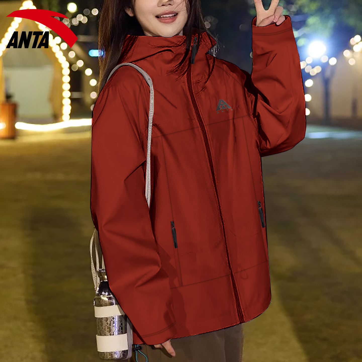 安踏外套女士加绒保暖大码