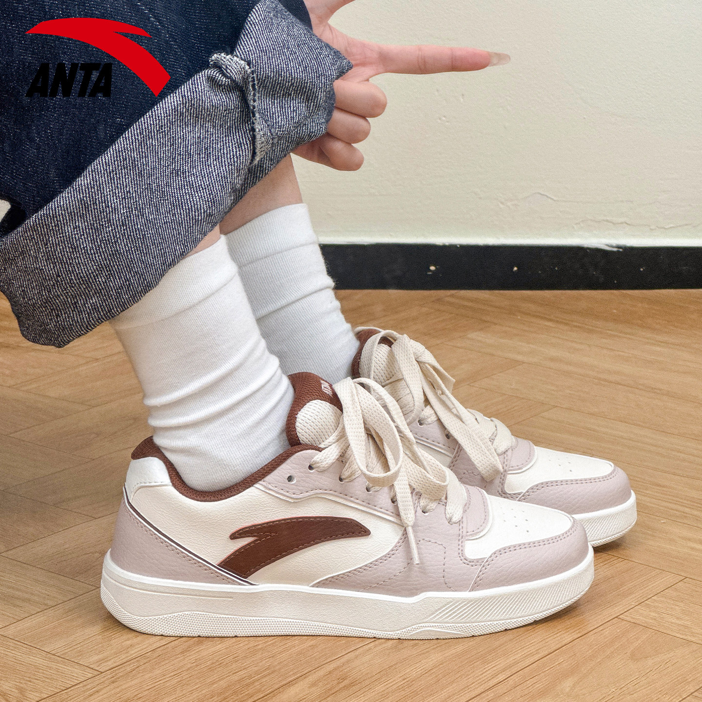 安踏板鞋女鞋轻便休闲百搭小白鞋2025冬季新款低帮潮流复古运动鞋,运动鞋new,板鞋,淘宝优惠券,粉丝福利购,淘宝优惠卷