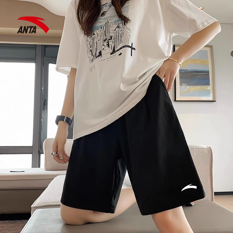 安踏五分裤女裤短裤速干图片