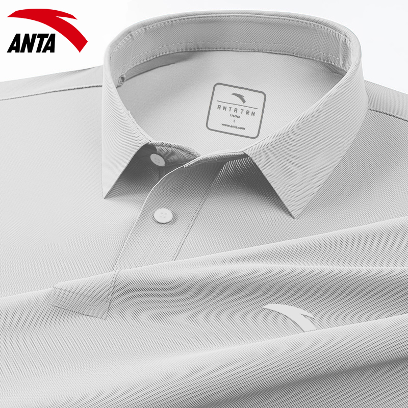 安踏翻领短袖t恤男士polo衫