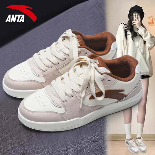 安踏板鞋女鞋休闲学生低帮轻便