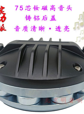 钕磁高音头75芯大功率强磁高音号角驱动头KTV舞台婚庆音箱梅花磁T