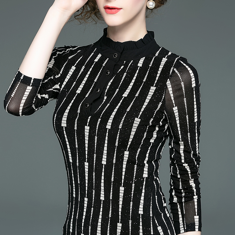 衬衫女2019新款外穿印花衬衣秋装黑色复古上衣设计感小众洋气时尚10-22新券
