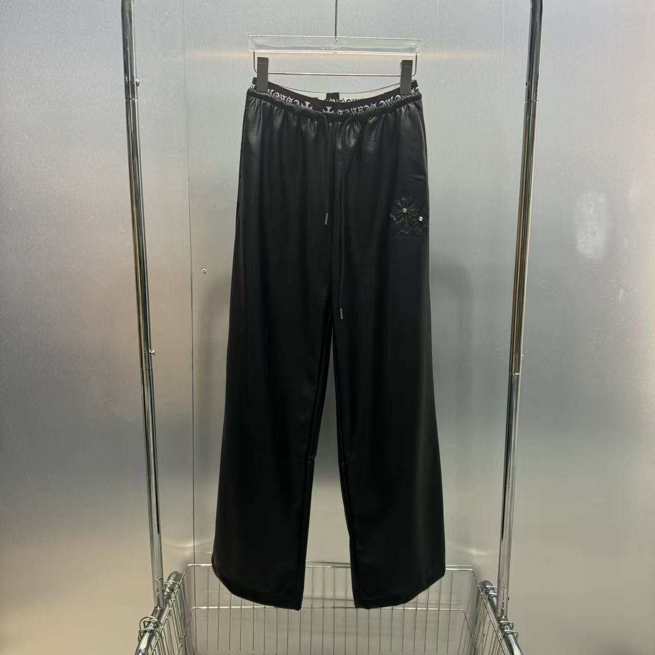 小众设计青春复古街头风pu裤