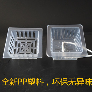 方形定植籃 固根器棉繩水培籃玻璃方缸植物花瓶透明花盆定植杯