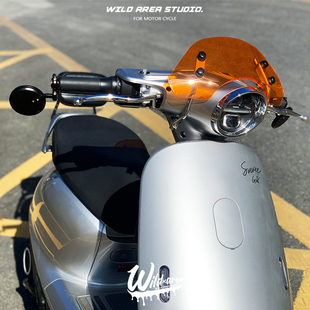 适用于2025新款九号Q5 80C 85C 95C电动摩托车改装复古挡风板配件